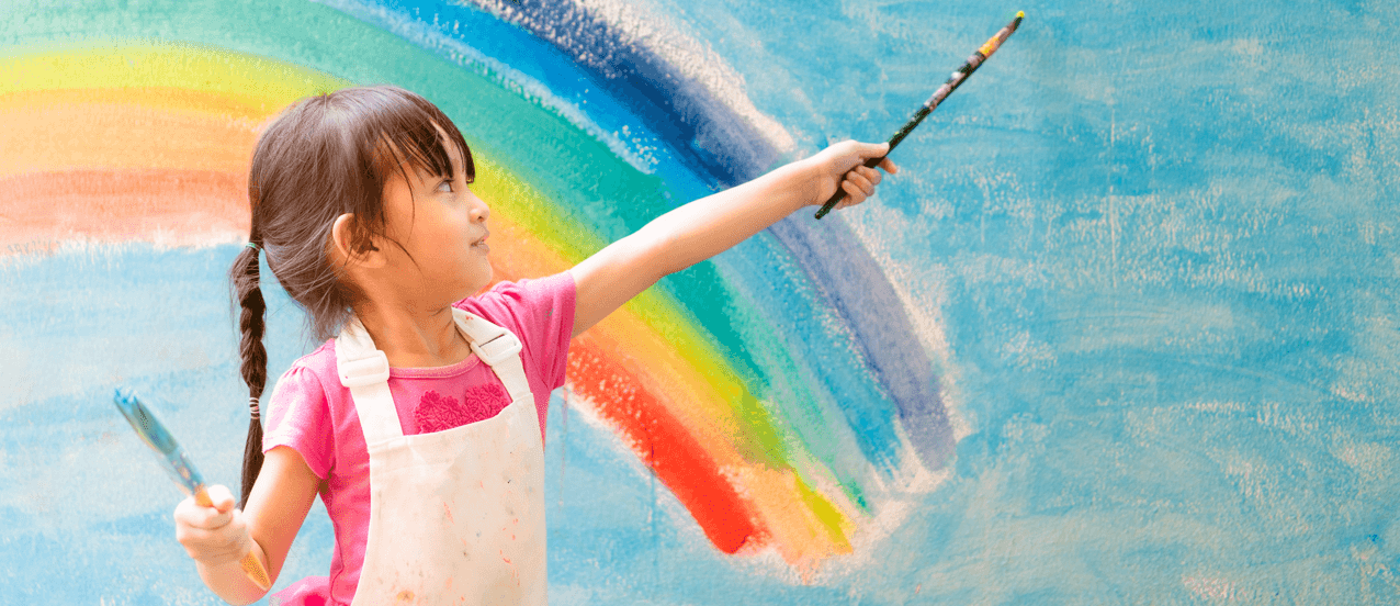 Child painting